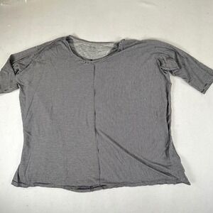 Calvin Klein‎ T-Shirt Womens Small Black Striped Athleisure